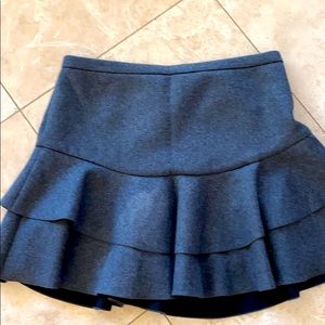 NWT J Crew Tiered Grey Skirt